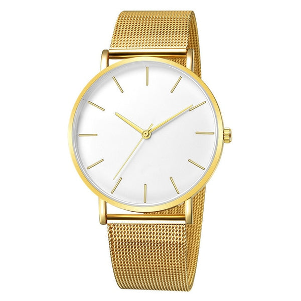 Simple Metal Hour Reloj Quartz Watch
