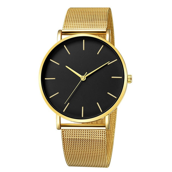 Simple Metal Hour Reloj Quartz Watch