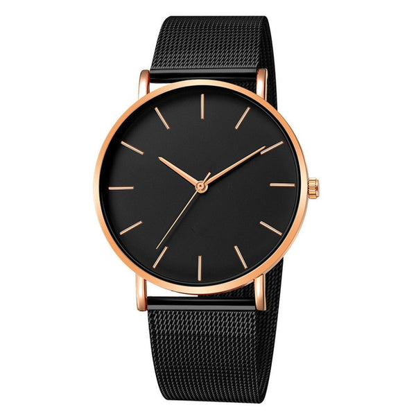 Simple Metal Hour Reloj Quartz Watch