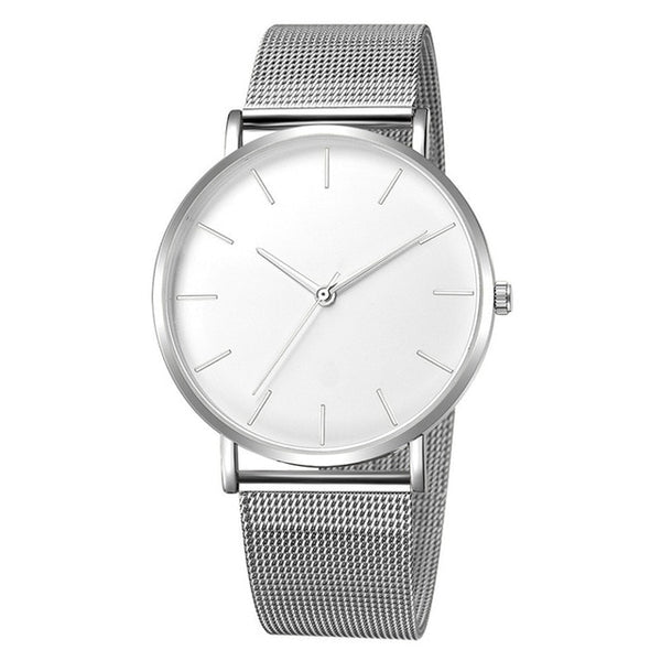 Simple Metal Hour Reloj Quartz Watch