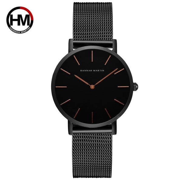 Japan Quartz Movement High Quality 36mm hannah Martin Women Stainless Watch