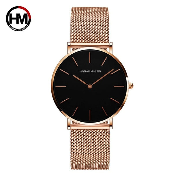 Japan Quartz Movement High Quality 36mm hannah Martin Women Stainless Watch