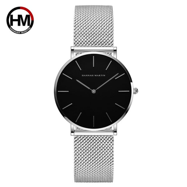 Japan Quartz Movement High Quality 36mm hannah Martin Women Stainless Watch