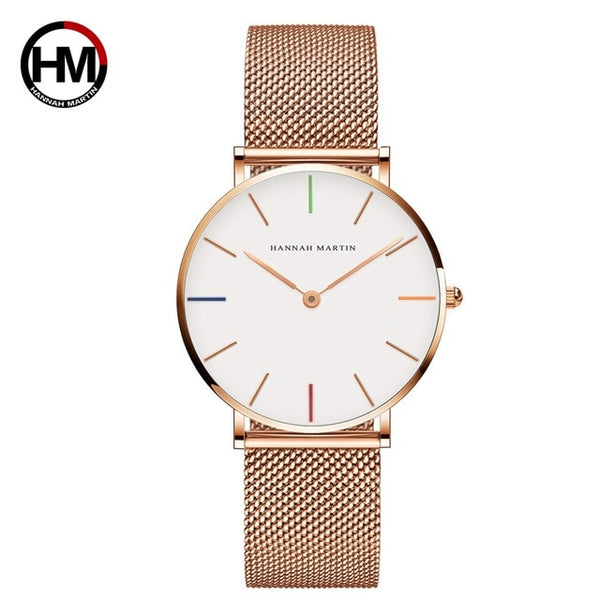Japan Quartz Movement High Quality 36mm hannah Martin Women Stainless Watch