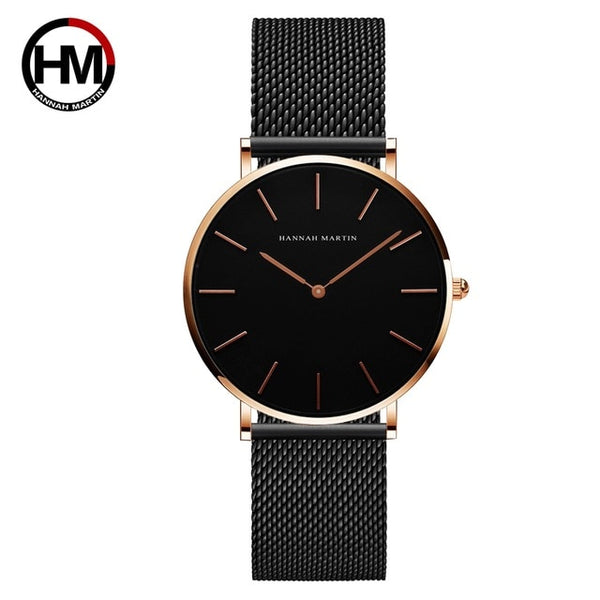 Japan Quartz Movement High Quality 36mm hannah Martin Women Stainless Watch