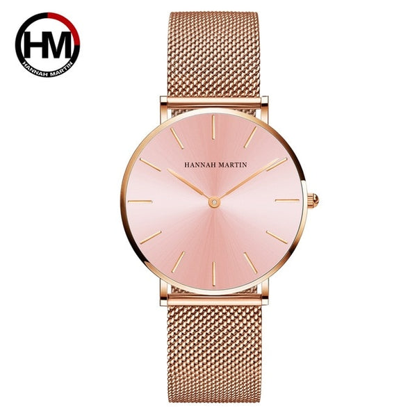 Japan Quartz Movement High Quality 36mm hannah Martin Women Stainless Watch
